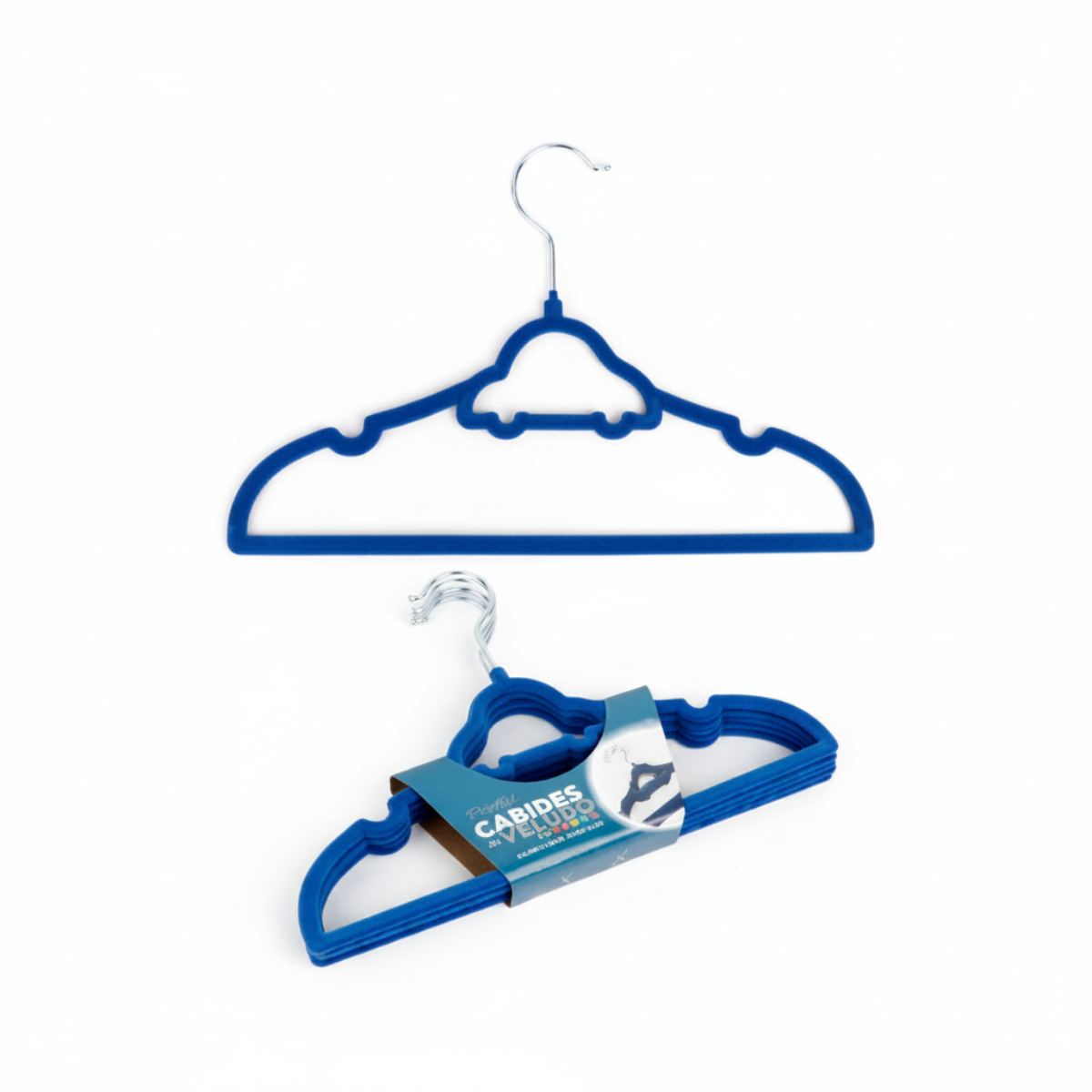 Cabide infantil veludo antiderrapante slim